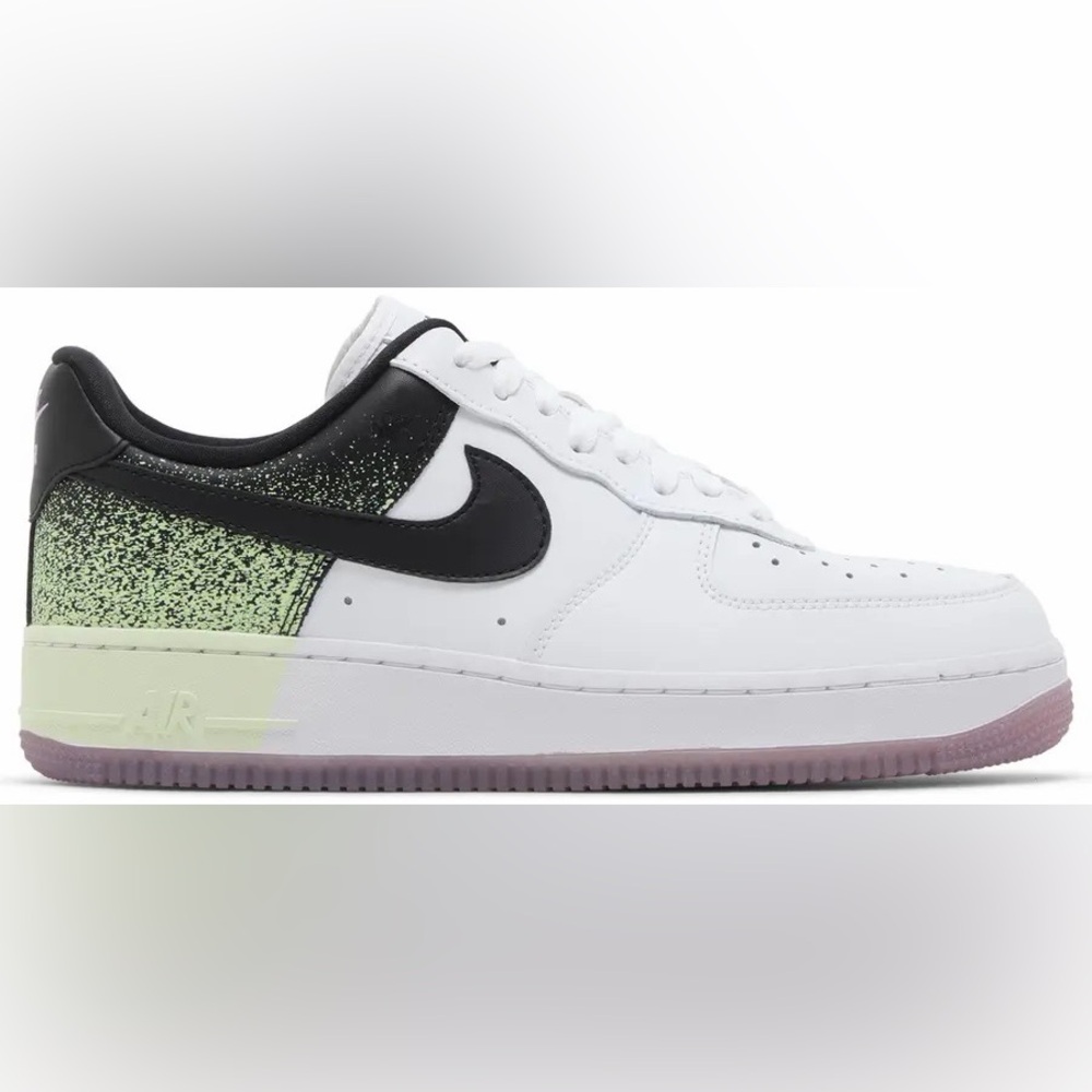 Nike Air Force One Low Splatter Barely Volt/Fuchsia Glow Sneakers - Size W8.5